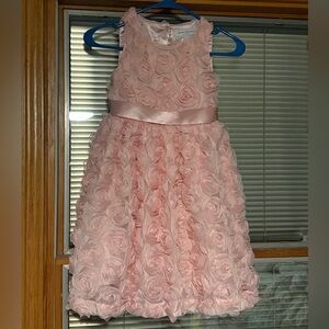 Girls Rosette Dress - All Dressed Up - Pink
